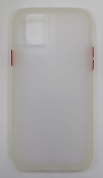 Накладка для iPhone 11 Pro силикон матовая бока цветные белые