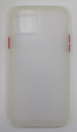 Накладка для i-Phone 11 Pro силикон матовая бока цветные белые