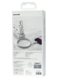 Кабель-зарядка Type-C на Lighting Baseus High Density Braided 2м (CATLGD-A02) 20W белый
