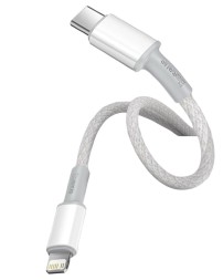 Кабель-зарядка Type-C на Lighting Baseus High Density Braided 2м (CATLGD-A02) 20W белый