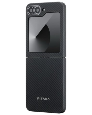  Накладка для Samsung Galaxy Z Flip 6 Pitaka Premium Woven Case черно-серая