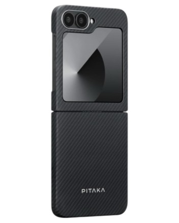  Накладка для Samsung Galaxy Z Flip 6 Pitaka Premium Woven Case черно-серая