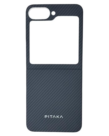  Накладка для Samsung Galaxy Z Flip 6 Pitaka Premium Woven Case черно-серая