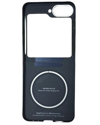  Накладка для Samsung Galaxy Z Flip 6 Pitaka Premium Woven Case черно-серая