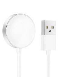 Беспроводное зарядное устройство для Apple Watch Hoco CW39 магнитное 1.2м 1A белое