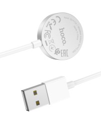 Беспроводное зарядное устройство для Apple Watch Hoco CW39 магнитное 1.2м 1A белое