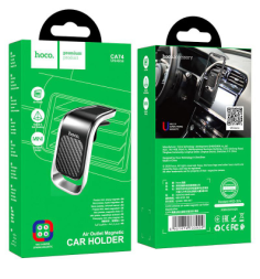 Держатель в автомобиль в воздуховод Hoco CA74 магнитный серебристо-черный