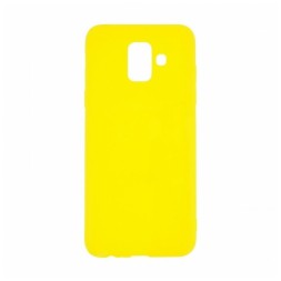 Накладка для Samsung Galaxy A6 Plus (2018) Silicone cover желтая