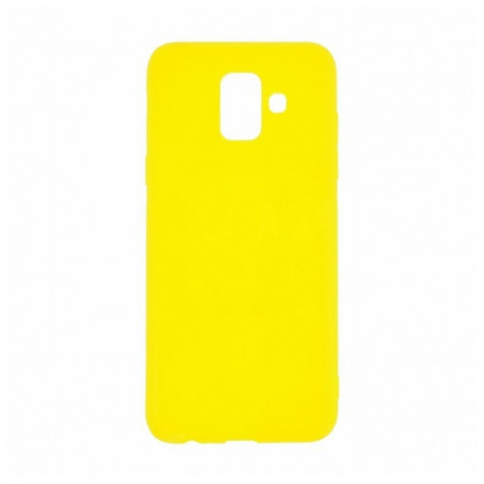  Накладка для Samsung Galaxy A6 Plus (2018) Silicone cover желтая