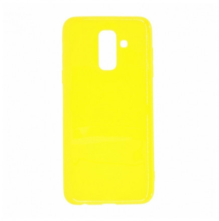  Накладка для Samsung Galaxy A6 Plus (2018) Silicone cover желтая