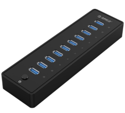 USB-хаб Orico P10-U3 USB3.0x10 черный
