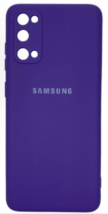  Накладка для Samsung Galaxy S20 Silicone cover фиолетовая