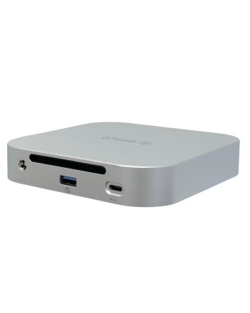  Док-станция + хаб Orico M47P для 2 SSD M.2 USB3.2x3/MicroSD/TF/Совместим с Mac Mini M4 серебристый
