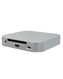 Док-станция + хаб Orico M47P для 2 SSD M.2 USB3.2x3/MicroSD/TF/Совместим с Mac Mini M4 серебристый