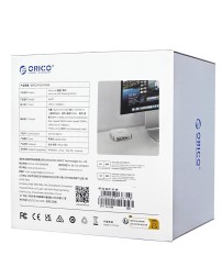 Док-станция + хаб Orico M47P для 2 SSD M.2 USB3.2x3/MicroSD/TF/Совместим с Mac Mini M4 серебристый