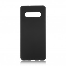 Чехол-накладка для Samsung Galaxy S10 силикон матовый чёрный