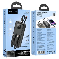 Powerbank Hoco J132A 20000mAh 1USB с кабелем Type-C черный