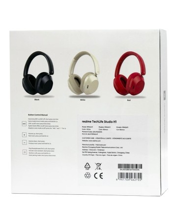  Стереонаушники Bluetooth полноразмерные Realme TechLife Studio H1 белые