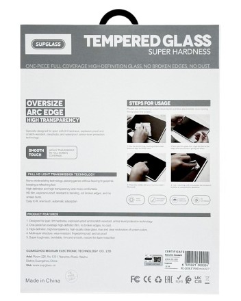 Защитное стекло для iPad Mini 6/7 8.3" Supglass XC-20 3Dпрозрачное