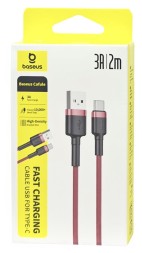 Usb Кабель-зарядка TYPE-C Baseus Cafule 2A 2м (CATKLF-C09) красный