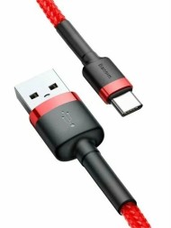 Usb Кабель-зарядка TYPE-C Baseus Cafule 2A 2м (CATKLF-C09) красный