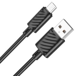 Usb Кабель-зарядка Micro Hoco X88 Cool 2.4A 1м силиконовый чёрный