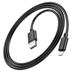 Usb Кабель-зарядка Micro Hoco X88 Cool 2.4A 1м силиконовый чёрный