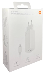 Сетевое зарядное устройство Xiaomi GaN 1USB/1C 65W с проводом Type-C BHR5515GL в коробке белое