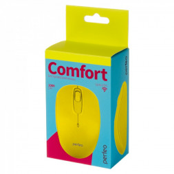 Мышь беспроводная Perfeo Comfort USB/DPI 1000/3 кнопки желтая