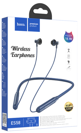  Беспроводные наушники для спорта Hoco ES58 BT5.0/200mAh/15ч синие