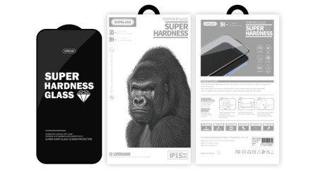  Защитное стекло для i-Phone 14 Pro 6.1" Supglass XC-11 3D чёрное
