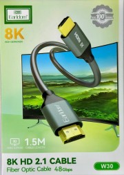Кабель HDMI - HDMI v2.1 Earldom ET-W30 8K 1.5м черный