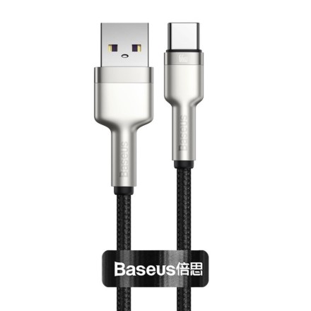  Usb Кабель-зарядка TYPE-C Baseus Cafule Series Metal Data Cable 2м (CAKF000201) 66W черный