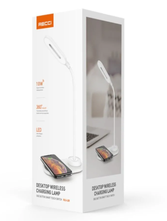  Беспроводное зарядное устройство + лампа Recci RLS-L08 10W белое
