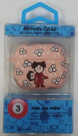  Силиконовый светящийся в темноте чехол для AirPods 3 Luxo Kaws рисунок №46
