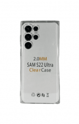Чехол-накладка силикон 2.0мм Samsung Galaxy S22 Ultra прозрачный