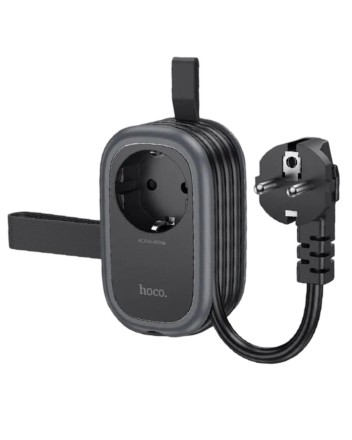 Сетевой фильтр HOCO NS7 1 розетка/2USB/1C 1.1м черный