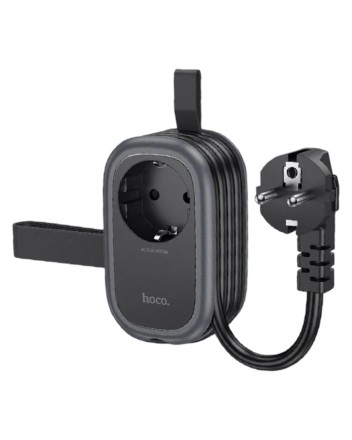  Сетевой фильтр HOCO NS7 1 розетка/2USB/1C 1.1м черный