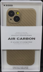 Накладка для i-Phone 14 Max K-Doo Air Carbon пластик золотая