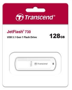  3.1 USB флеш накопитель Transcend 128GB JetFlash 730 белый