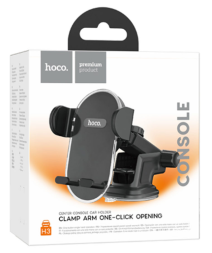 Держатель в автомобиль на торпеду Hoco H3 с зажимом чёрный