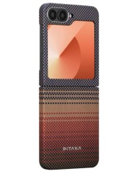 Накладка для Samsung Galaxy Z Flip 6 Pitaka Premium Woven Case (Sunset)