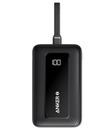  Powerbank Anker Zolo (1688) 10000mAh 30W 1USB/1C с проводом Type-C черный