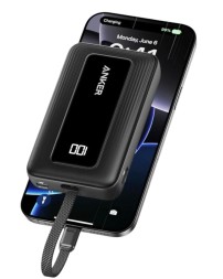 Powerbank Anker Zolo (1688) 10000mAh 30W 1USB/1C с проводом Type-C черный