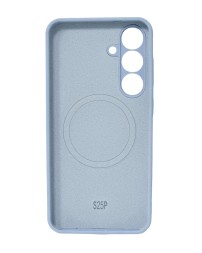 Накладка для Samsung Galaxy S25 Plus MagSafe Silicone Case голубой