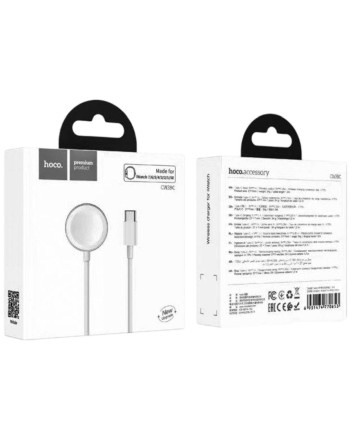  Беспроводное зарядное устройство для Apple Watch Hoco CW39C магнитное 1.2м 1A белое