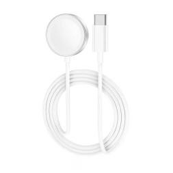 Беспроводное зарядное устройство для Apple Watch Hoco CW39C магнитное 1.2м 1A белое