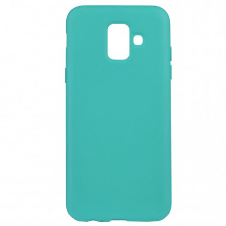  Накладка для Samsung Galaxy A6 Plus (2018) Silicone cover зеленая