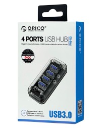 USB-хаб Orico F4U-U3 USB3.0x4 черный