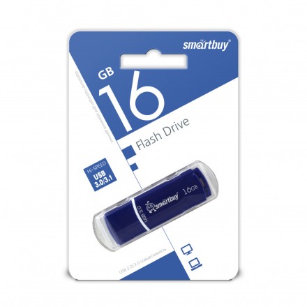  3.0 USB флеш накопитель Smartbuy 16GB Crown (SB16GBCRW-Bl) синий